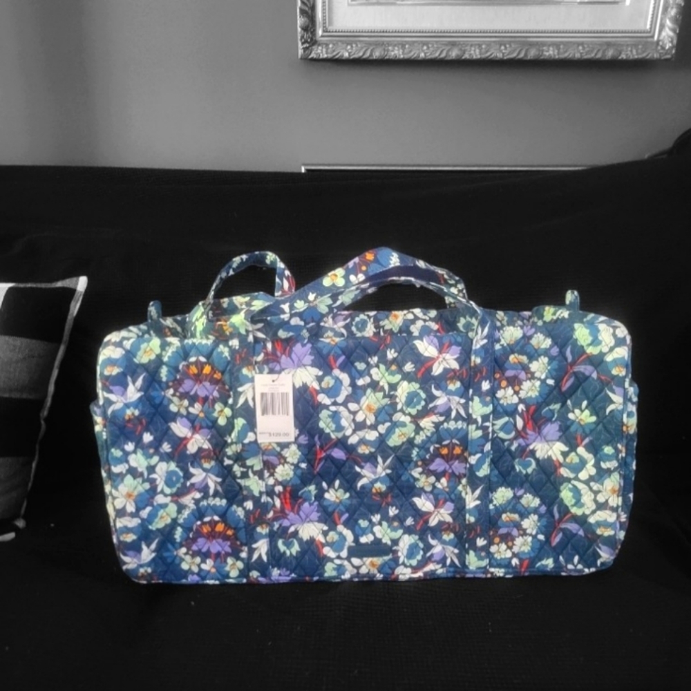 NEW Vera Bradley Floral Bursts 3 pc Travel Bundle